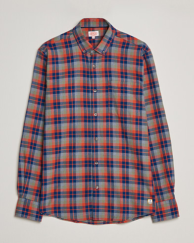 Men | Casual | Armor-lux | Chemise Flannel Shirt Green Blue