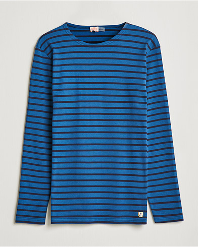 Men | Wardrobe Basics | Armor-lux | Houat Héritage Stripe Longsleeve T-shirt  Navy/Blue