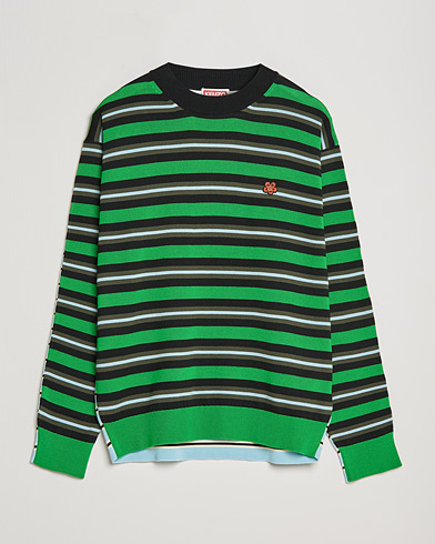 Men |  | KENZO | Stripes Wool Knitted Jumper Grass Green