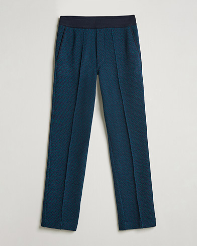 Men | Drawstring Trousers | Missoni | Zig Zag Knitted Trousers Navy