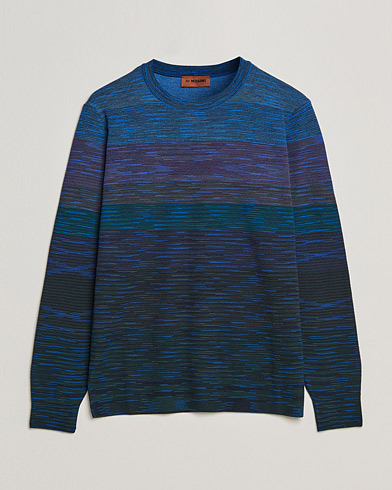 Men | Missoni | Missoni | Striped Wool Sweater Navy/Purple