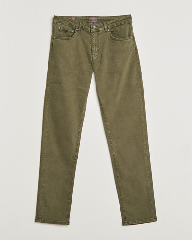 Men | Casual Trousers | Morris | James Brushed Chinos Olive