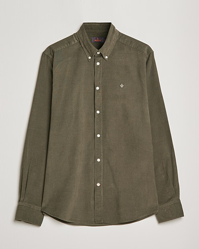 Men | Corduroy Shirts | Morris | Douglas Corduroy Button Down Shirt Olive