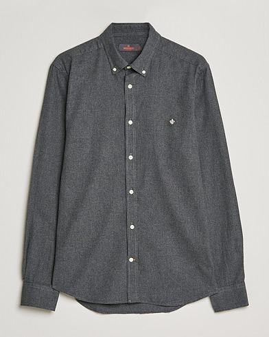 Men | Flannel Shirts | Morris | Watts Flannel Button Down Shirt Dark Grey