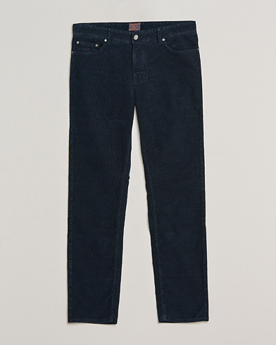 Men | Corduroy Trousers | Morris | James Corduroy 5-Pocket Pants Navy