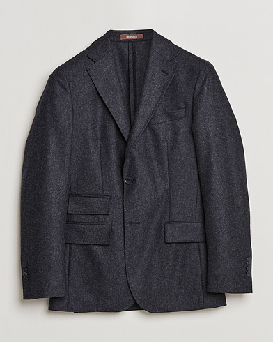 Men | Wool Blazers | Morris Heritage | Keith Flannel Suit Blazer Grey