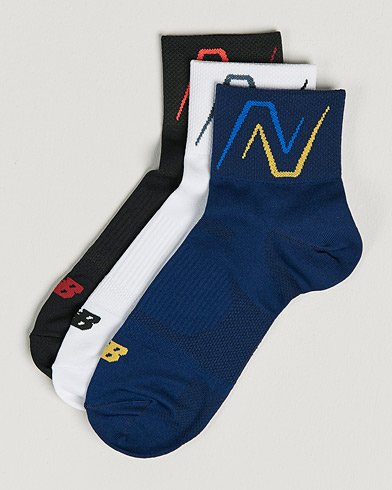 Men |  | New Balance Running | 3-Pack Ankle Running Socks White/Navy/Black