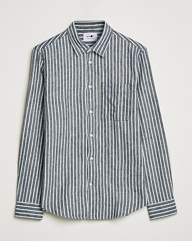 Men | Shirts | NN07 | Arne Flannel Striped Shirt Blue/White