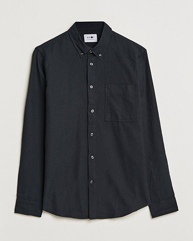 Men |  | NN07 | Arne Brushed Flannel Shirt Black