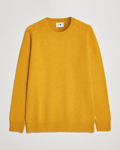 Men | Sweaters & Knitwear | NN07 | Nathan Brushed Crew Neck Yellow