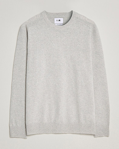 Men | Sweaters & Knitwear | NN07 | Edward Lambswool Crew Neck Pullover Light Grey