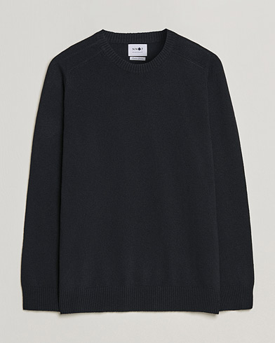 Men | Sweaters & Knitwear | NN07 | Edward Lambswool Crew Neck Pullover Black