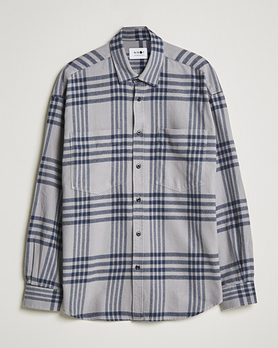 Men | Shirts | NN07 | Deon Checked Shirt Grey/Blue