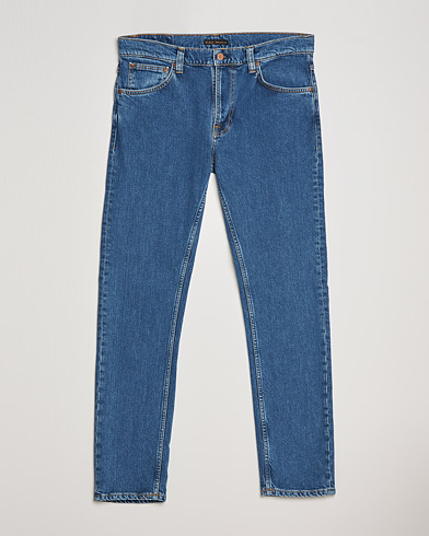 Men | Jeans | Nudie Jeans | Lean Dean Organic Jeans Plain Stone Blue