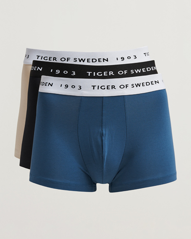 Men | Underwear & Socks | Tiger of Sweden | Hermod 3-pack Boxer Brief Khaki/Blue/Black