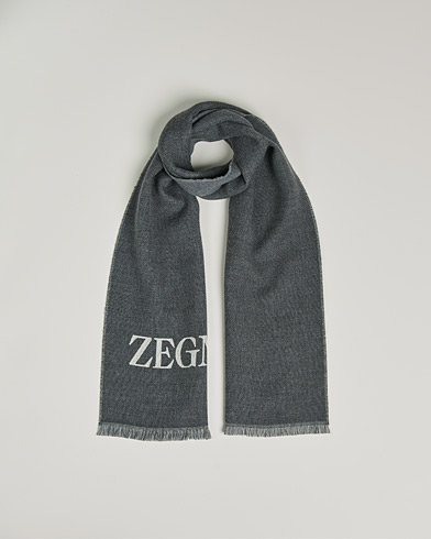 Men |  | Zegna | Bicolor Wool Scarf Dark Grey