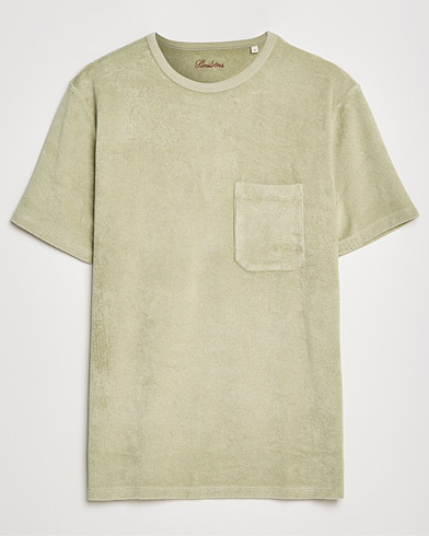 Men |  | Stenströms | Towelling Cotton T-Shirt Olive