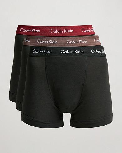 Men |  | Calvin Klein | Cotton Stretch 3-Pack Trunk Camel/Black/Red