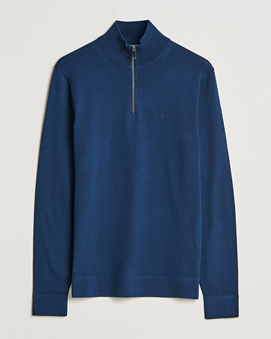 Men | Sweaters & Knitwear | Calvin Klein | Superior Wool Half Zip Sweater Navy