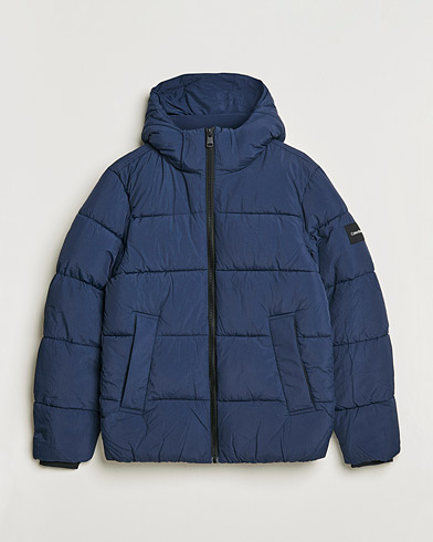 Men | Coats & Jackets | Calvin Klein | Crinkle Nylon Puffer Jacket Navy
