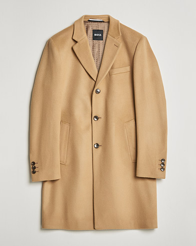 Men | Coats | BOSS | Hyde Wool/Cashmere Coat Medium Beige