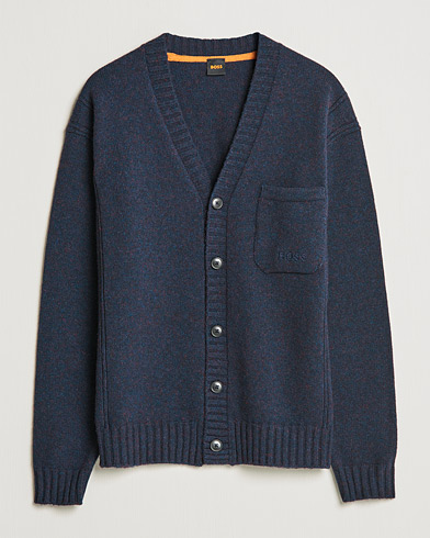 Men | Sweaters & Knitwear | BOSS Casual | Kouzzle Knitted Cardigan Dark Blue