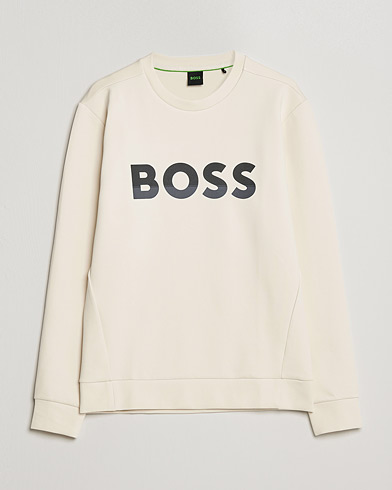 Men | Sweaters & Knitwear | BOSS Athleisure | Salbo Logo Sweatshirt Open White