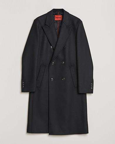 Men |  | HUGO | Miroy Wool Double Breasted Coat Black