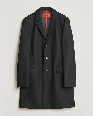 Men | Coats | HUGO | Migor Wool Coat Black