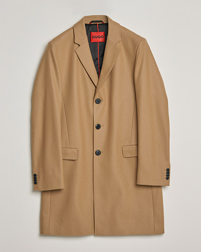 Men | Coats | HUGO | Migor Wool Coat Medium Beige