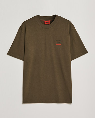 Men |  | HUGO | Dosmos Logo Crew Neck T-Shirt Dark Green