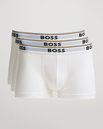 Men | Underwear | BOSS BLACK | 3-Pack Trunk Boxer Shorts White