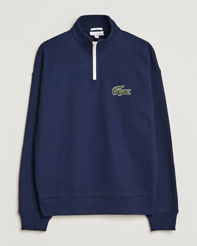 Men |  | Lacoste | Half Zip Organic Cotton Sweatshirt Navy Blue
