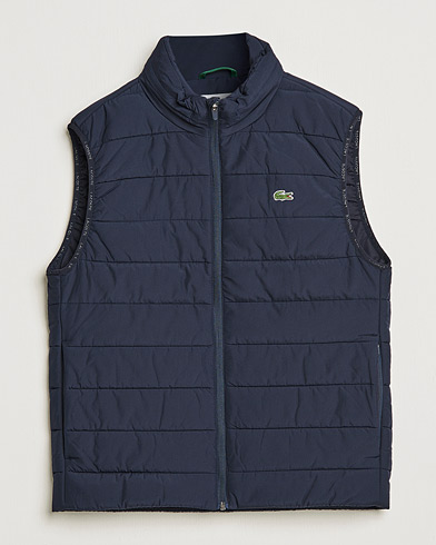 Men | Autumn Jackets | Lacoste | Quilted Water Resistant Zip Vest Abysm