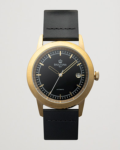 Men | Fine watches | Skultuna | 37mm Automatic Brass Black Dail