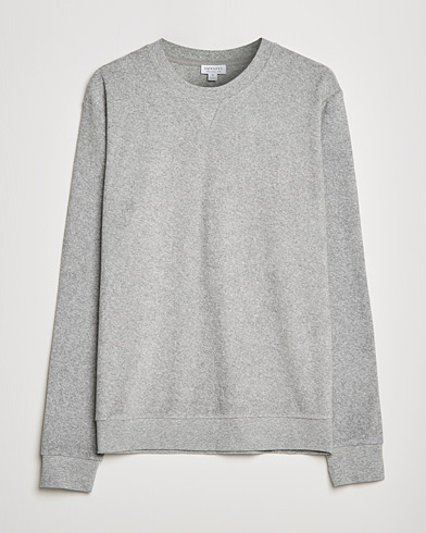 Men | Grey sweatshirts | Sunspel | Towelling Sweatshirts Grey Melange
