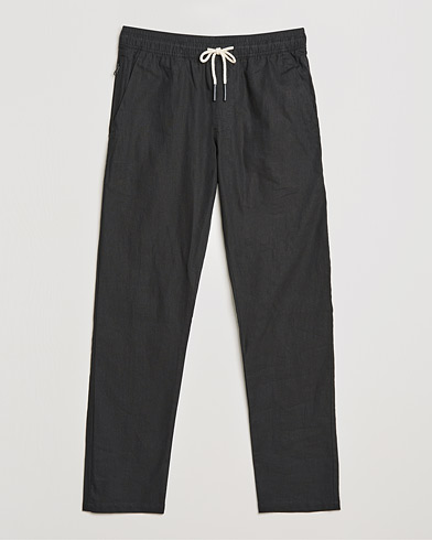 Men | Linen Trousers | OAS | Linen Long Pants Black