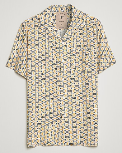  Viscose Resort Short Sleeve Shirt Geometric