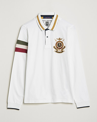 Men | Sweaters & Knitwear | Aeronautica Militare | Long Sleeve Logo Polo Bianco