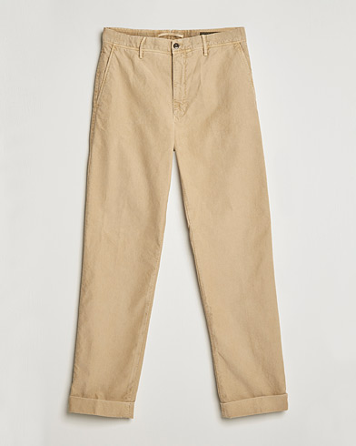 Men | Trousers | Incotex | Regular Fit Garment Dyed Slacks Beige
