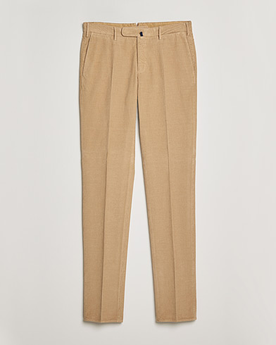 Men | Corduroy Trousers | Incotex | Slim Fit Soft Corduroy Trousers Beige