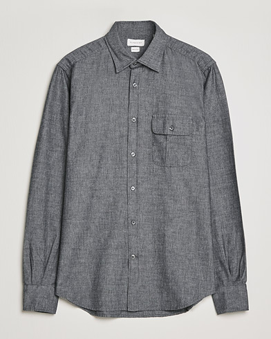 Men | Denim Shirts | Slowear | Chambray Work Shirt Grey