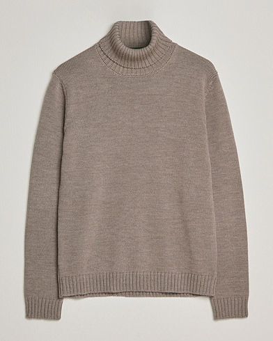 Men | Sweaters & Knitwear | Zanone | Virgin Merino Wool Rollneck Beige