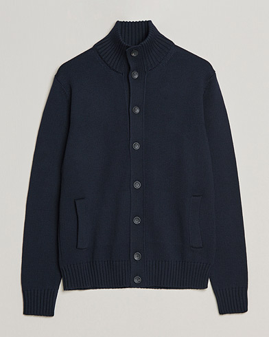 Men | Sweaters & Knitwear | Zanone | Virgin Merino Wool Chioto Cardigan Navy