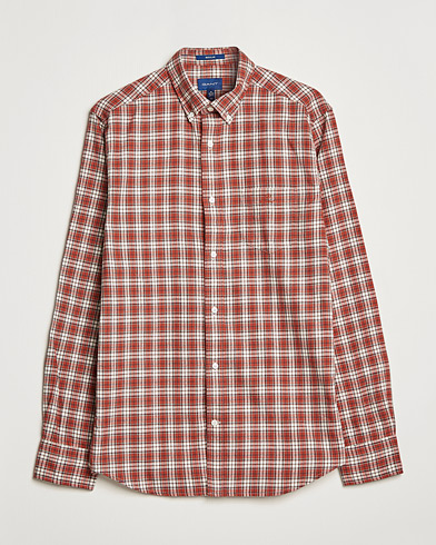 Men |  | GANT | Regular Fit Flannel Checked Shirt Spice Red