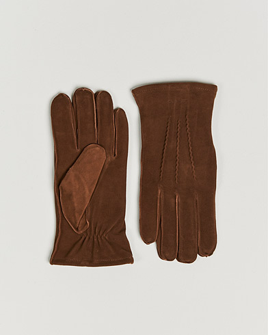 Men | Gloves | GANT | Classic Suede Gloves Clay Brown