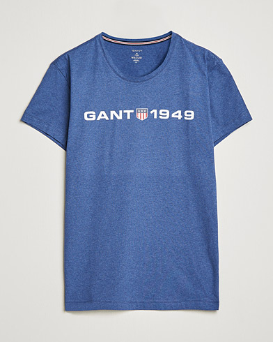 Men | GANT | GANT | Retro Shield Crew Neck T-Shirt Marine Melange