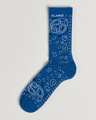 Men | Italian Department | Alanui | Bandana Printed Socks Cobalt Blue