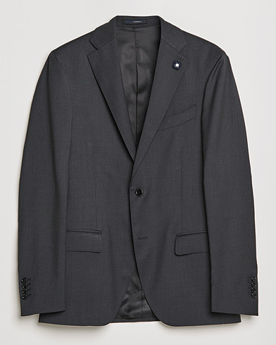 Suit Jackets |  Two Button Wool Blazer  Grey