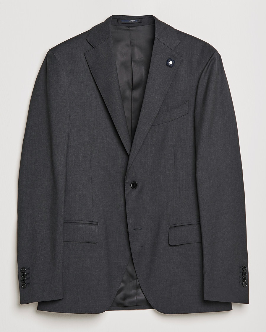 Lardini Two Button Wool Blazer Grey – Grey
